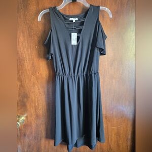 Maurices Black Cold Shoulder Mini Dress